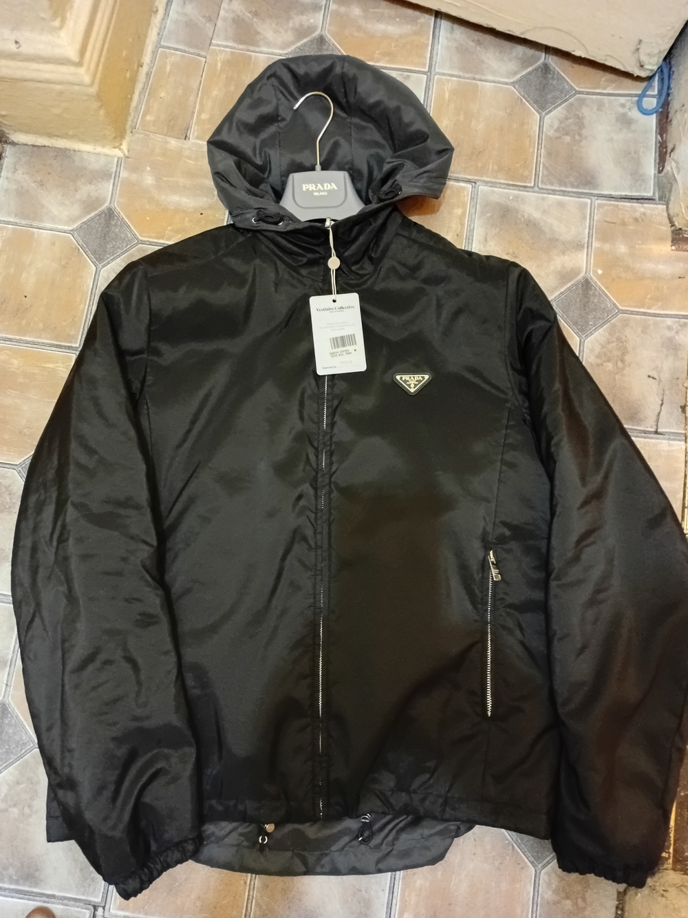 Prada Men's Black Hooded Jacket